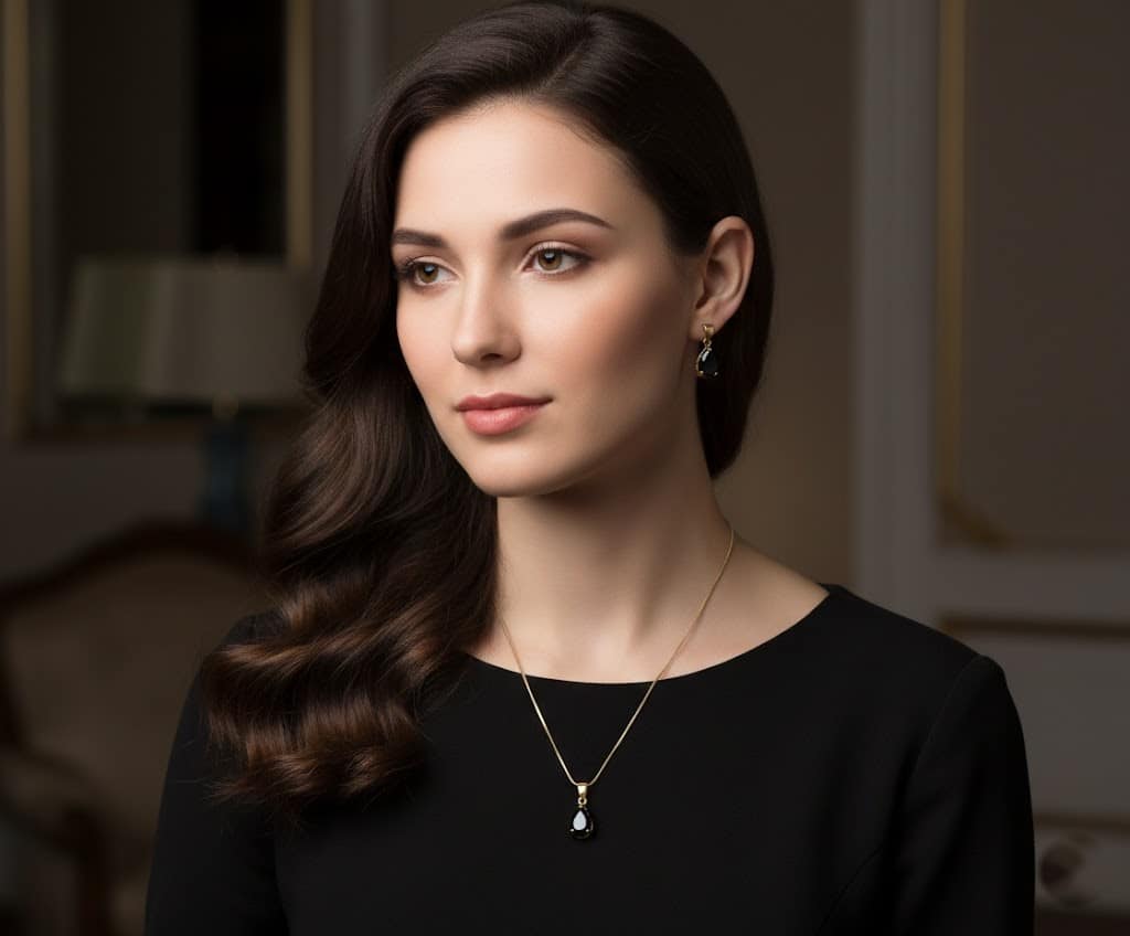 black orchid necklace