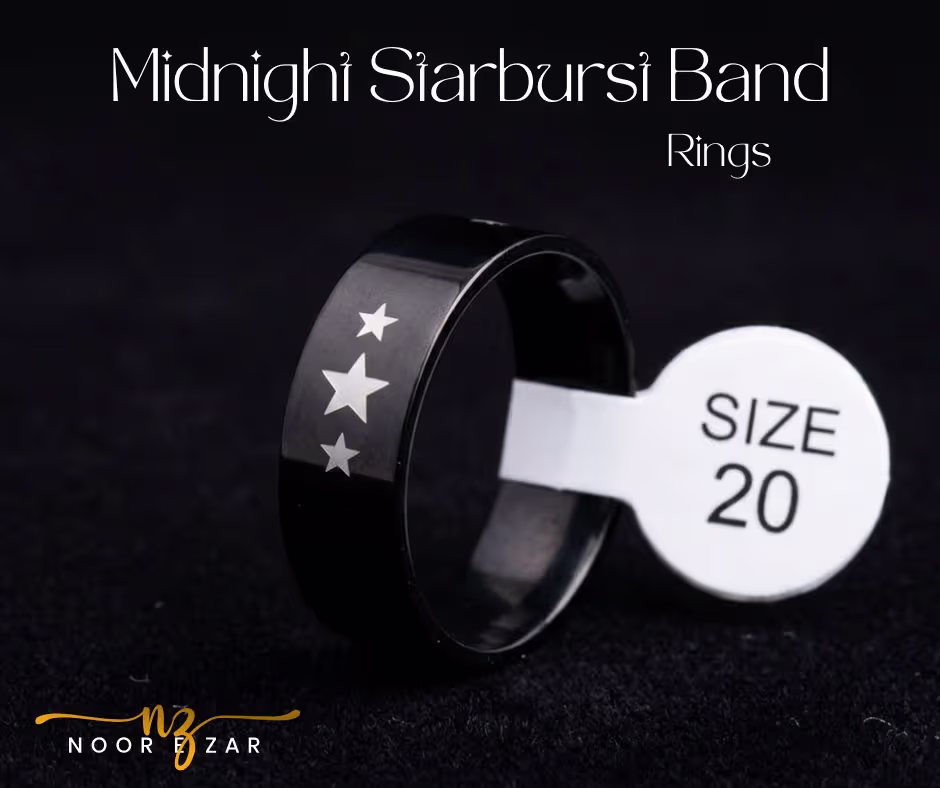Midnight Starburst Band Ring